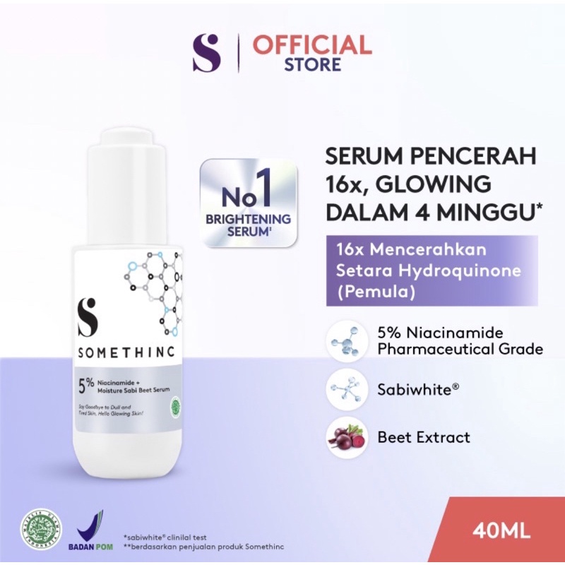 SOMETHINC 5% NIACINAMIDE + MOISTURE SABI BEET SERUM 40ML ORIGINAL 100%