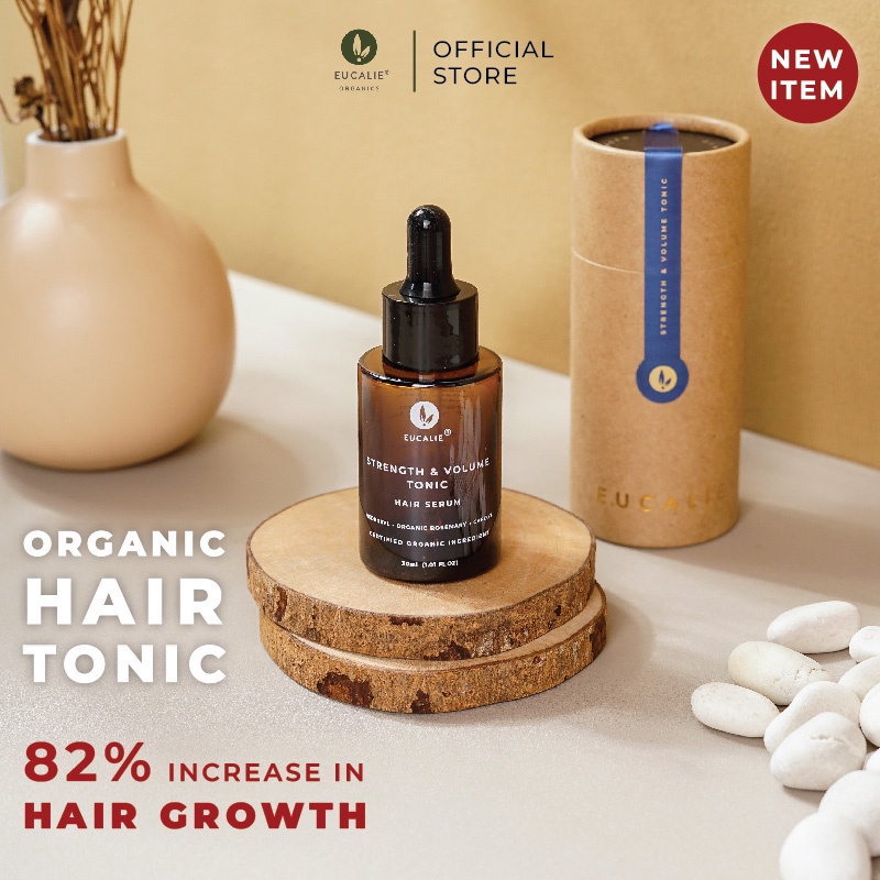 Eucalie Hair Growth/Anti Hair Fall Tonic Organic Serum-Strength&amp;Volume