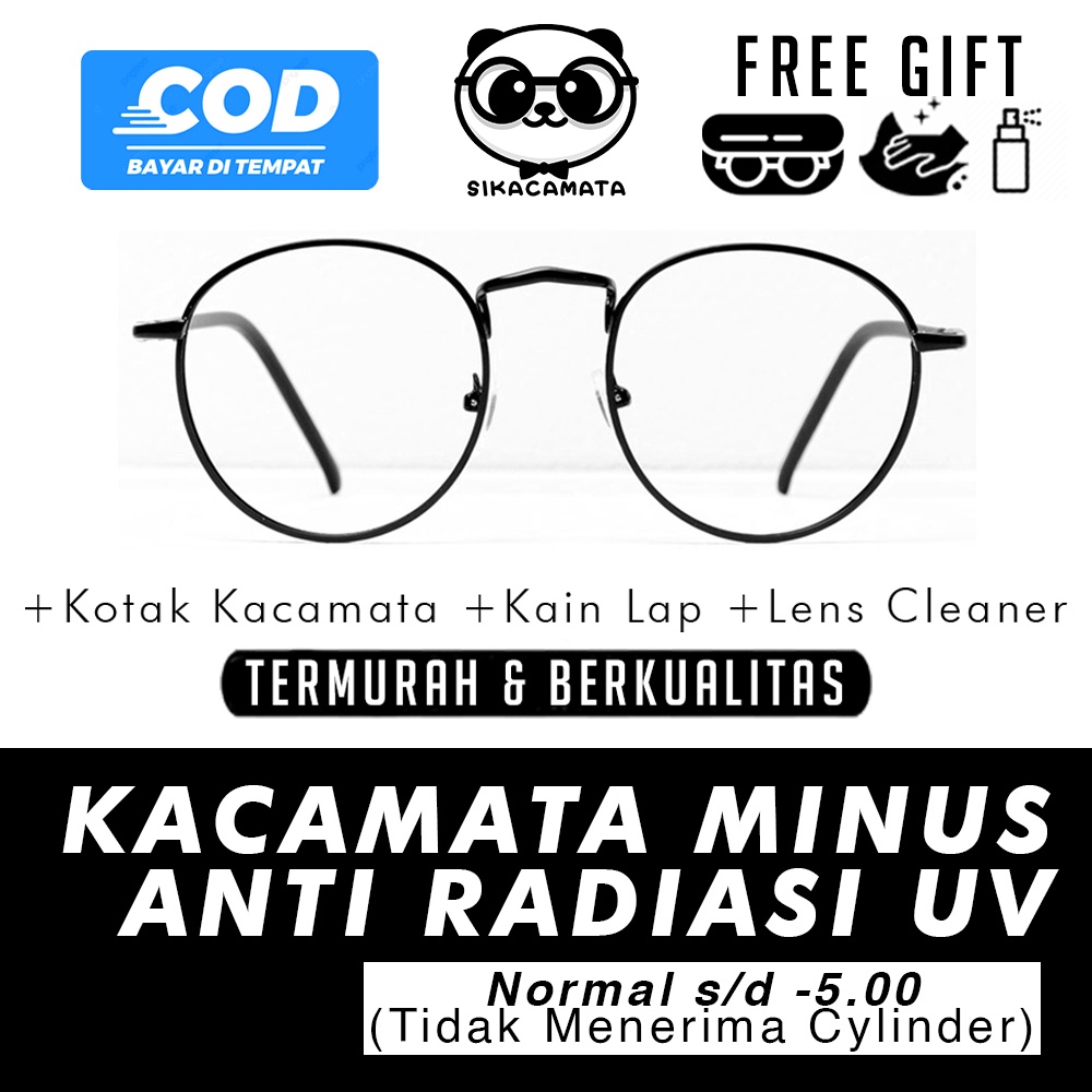 Kacamata 8213 MINUS ANTI RADIASI UV Hp, Laptop, Gadget -0.50 s/d -5.00 Blue Light Blocking Korea Fashion Frame Untuk pria &amp; wanita