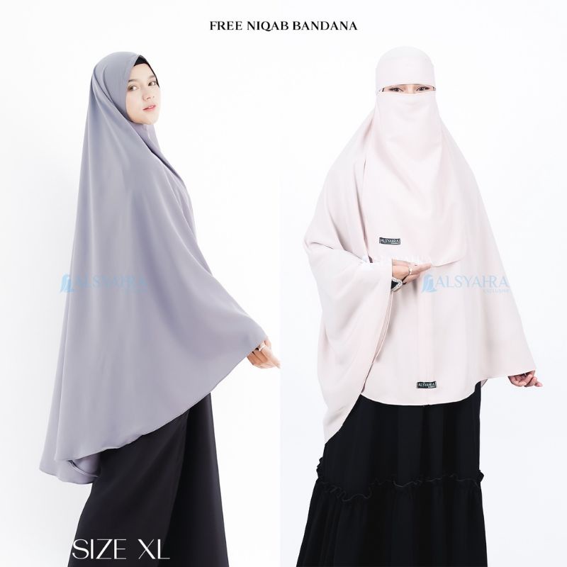Set Khimar Non Pet Niqab Bandana Wolfis Alsyahra Exclusive