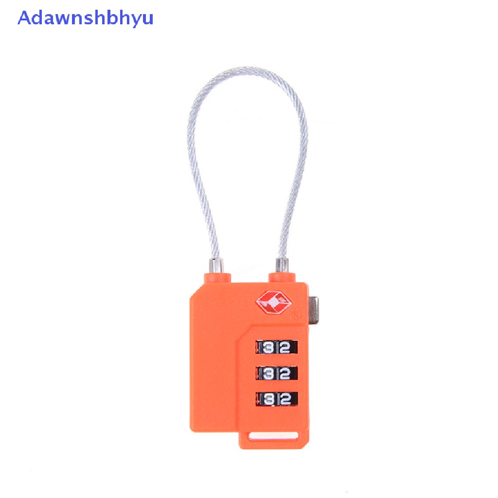 Adhyu TSA Resettable 3digi Combination Lock Koper Bagasi Travel Code Padlock ID