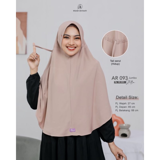 Hijab  jumbo Terlaris Arrafi 093 jumbo oroginal ny Arrafi