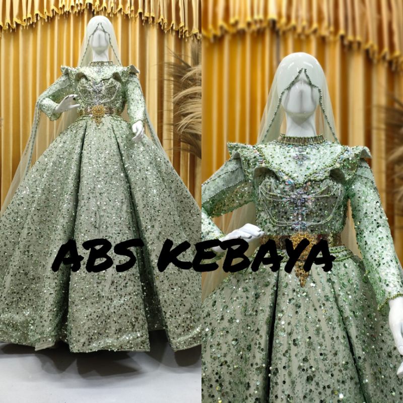 Gaun Pengantin Squin Premium/Gaun Pengantin Mewah/Gaun Pengantin Squin MODERN