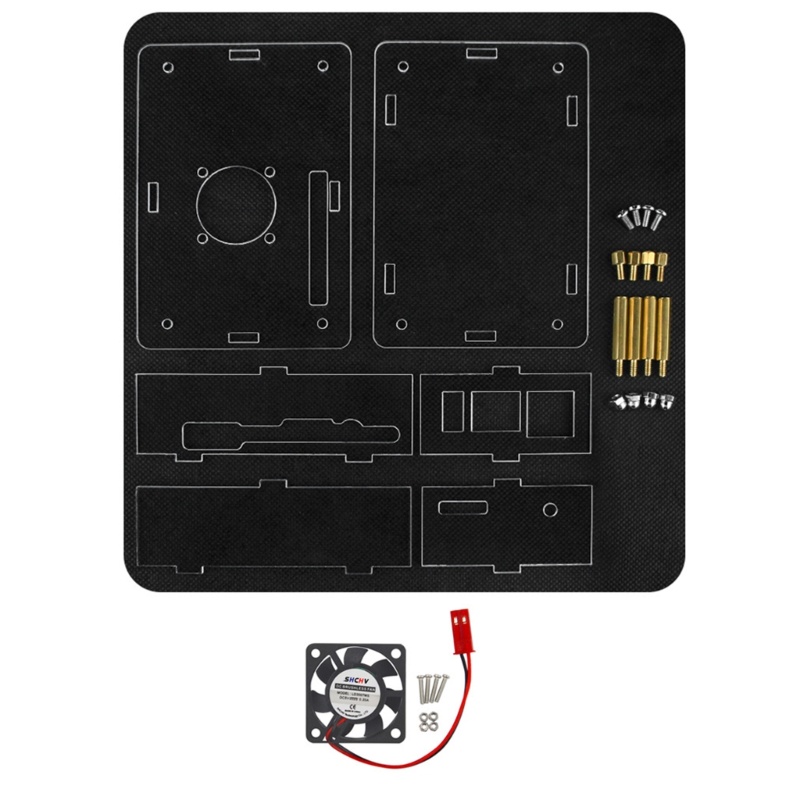 Gro Akrilik Untuk Case Untuk Orange Pi 5papan Dengan Kipas Pendingin Hening Transparan Bening Pendingin Untuk Case Quiet