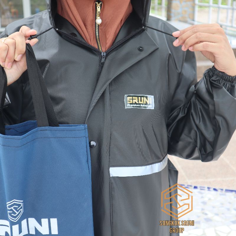 JAS HUJAN GAMIS MUSLIMAH SYARI SRUNI PREMIUM RAINCOAT BAHAN PVC 025 TEBAL ELASTIS LENTUR KUAT TERLARIS MURAH ORIGINAL MANTEL MANTOL  JAS HUJAN WANITA MUSLIMAH BUKAN SCORPIO EXTRIM AXIO AKULA HCS