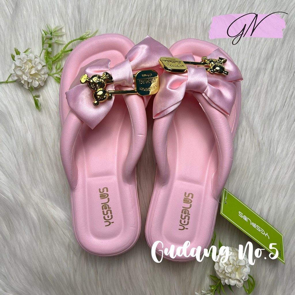 GN-8211-3 Sandal Jepit Jelly Anti Slip Sandal Wanita Korean Style Import Yesplus Rubber