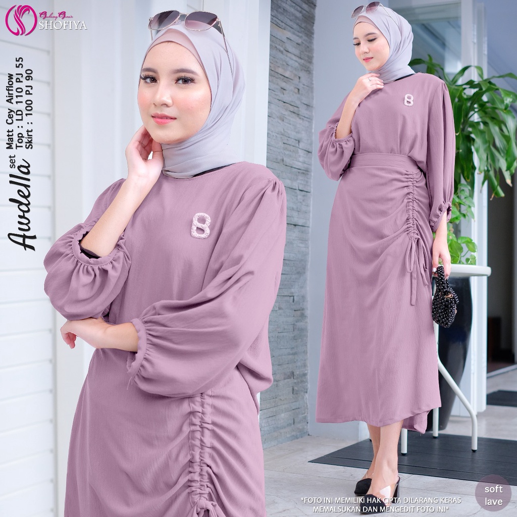 AWDELLA SET BY SHOFIYA BAHAN CEY AIRFLOW SETELAN ONESET