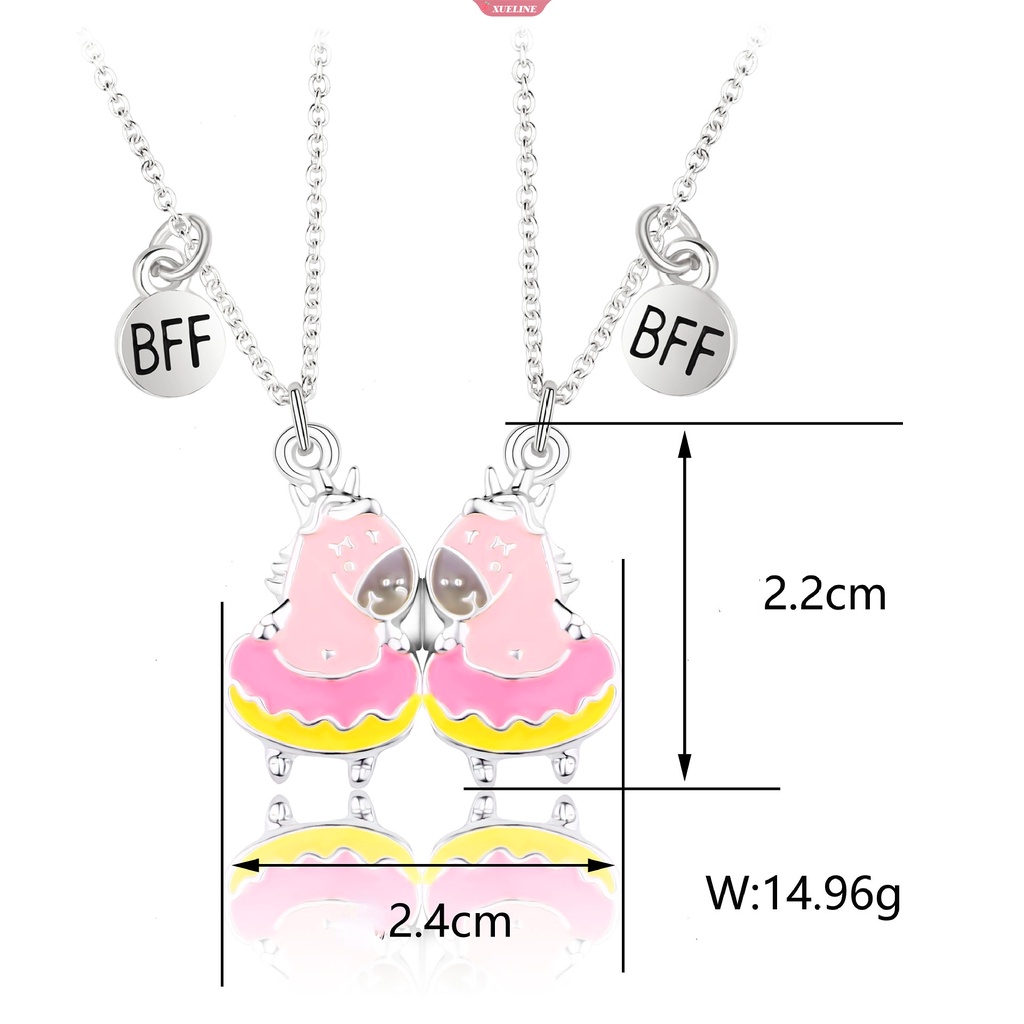2pcs/set I Love You Kalung Perhiasan Liontin Hati Lock Key Pendant Necklace Untuk Hadiah Pasangan Kekasih Cewek Dan Cowok [ZXL]