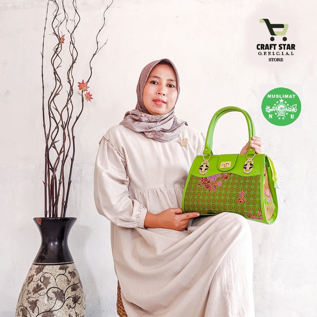 TAS BATIK MUSLIMAT NU<>TAS SELEMPANG IBU PENGAJIAN NAHDLATUL ULAMA DAN DOMPET MUSLIMAT [LOCAL ID]