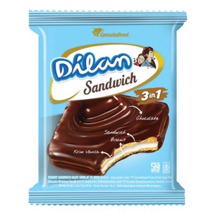 

DILAN SANDWICH 16gr COKLAT BISKUIT COOKIES GARUDA FOOD 3 in 1 KUE WAFER CEMILAN ANAK MAKANAN RINGAN