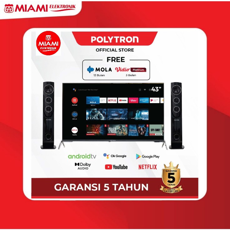 POLYTRON PLD 43TAG5959 / PLD43TAG5959 Smart Cinemax Android TV 43 inch