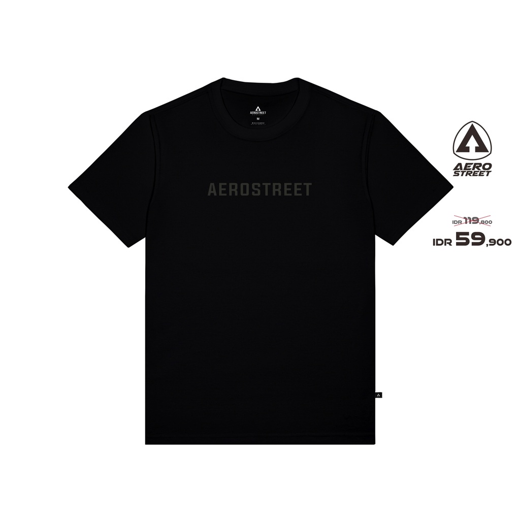 Aerostreet T Shirt Alexander Hitam / Kaos Pria Wanita