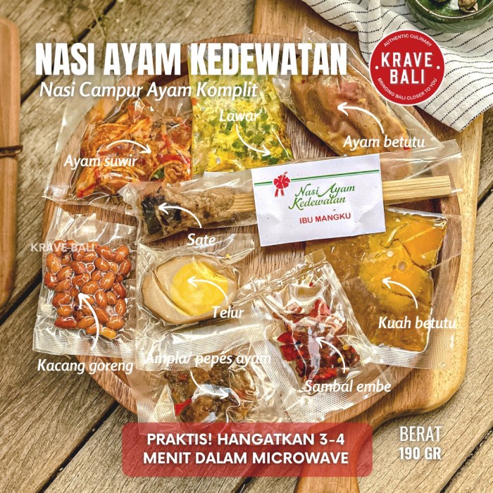 

Nasi Ayam Kedewatan Bu Mangku Makanan Khas Bali Asli 200 Gr Tx0401