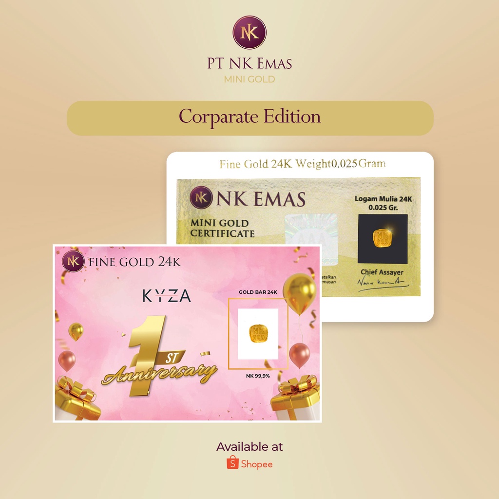 5 Pcs NK Mini Gold 0.025 Gram (Corporate Envelope Edition) B