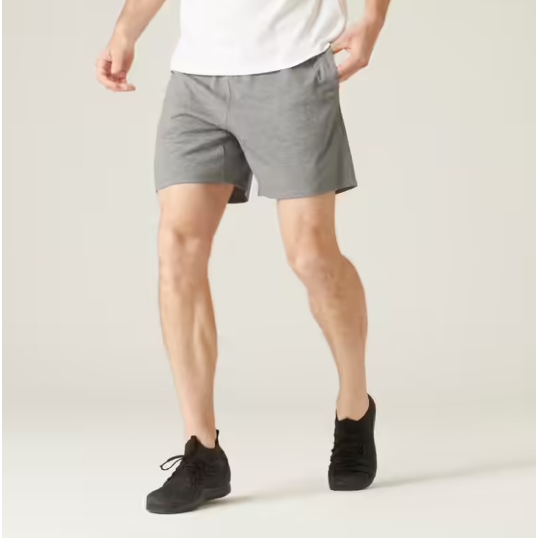DOMYOS Celana Pendek Katun Gym Fitness Pria Pinggang Elastis