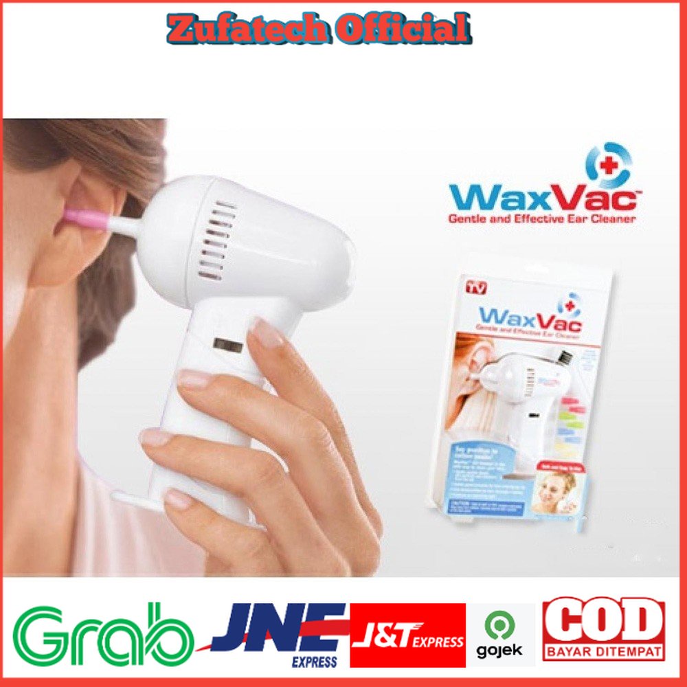 Electric Ear Wax Vacuum Vac Wax Removal Pembersih Telinga - White