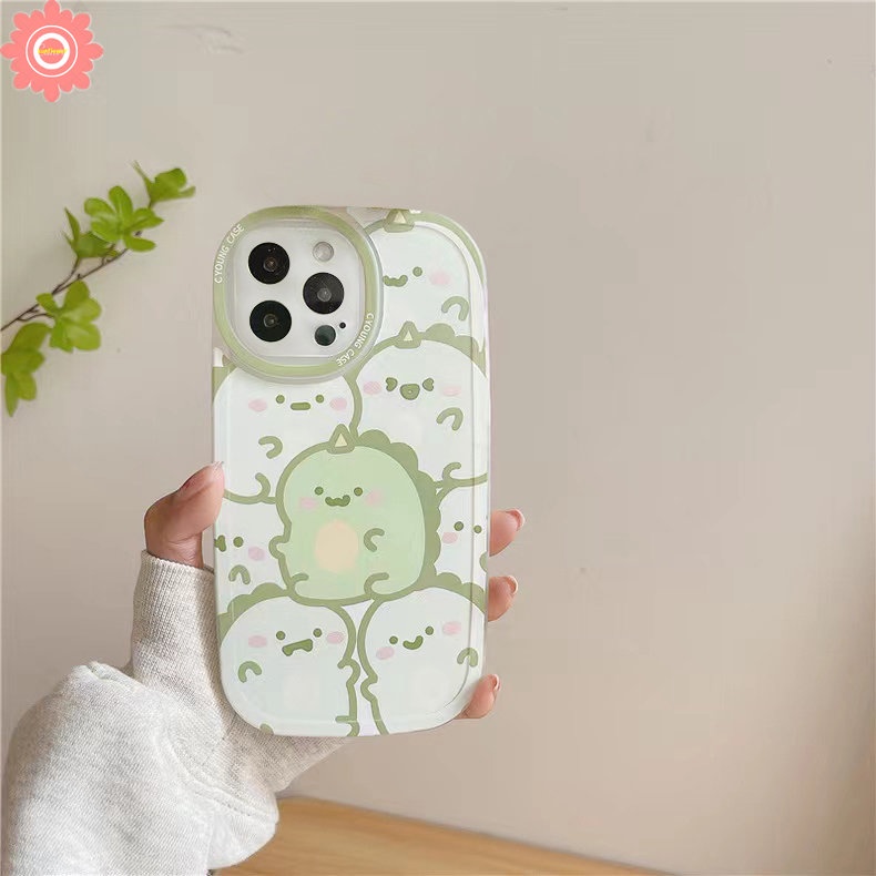 Lovely Dinosaurus Lucu 3D Bow-knot Hias Case Vivo Y22 Y12 Y16 Y21 Y15 Y17 Y91 Y91C Y20 Y15s Y21s Y12i Y35 Y33S Y11 Y11s Y01 Y30 Y21A Y33T Y20i Y15A Y95 Y51 Y50 Y21T Soft Case