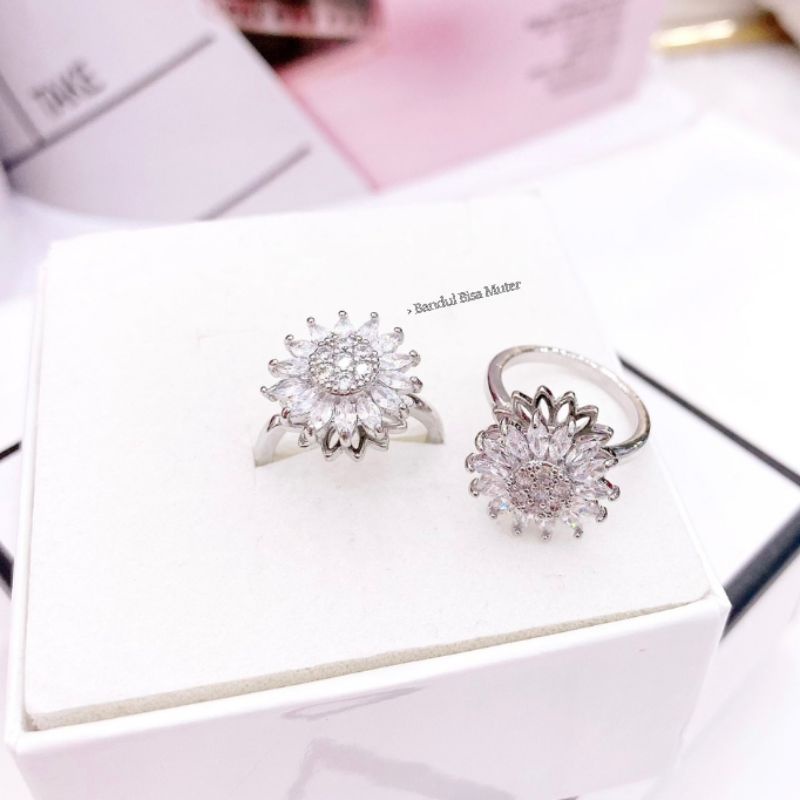 Cincin Zircon Premium Lapis emas Mirip emas asli kilau anti karat Premium Quality C02