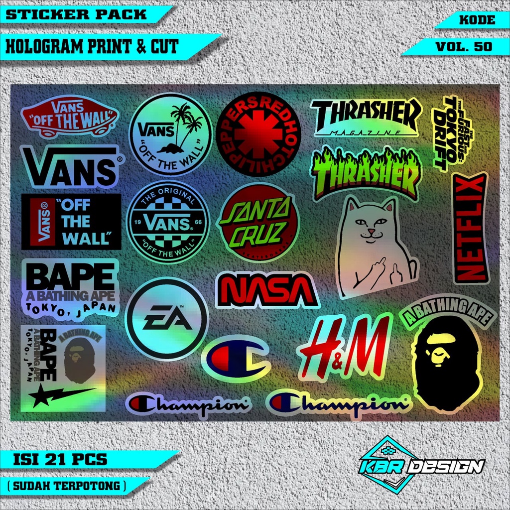 STIKER PACK DISTRO/ STIKER MOTOR /  0STICKER DISTRO/ STICKER PACK DISTRO VOL 50 ISI 21PCS