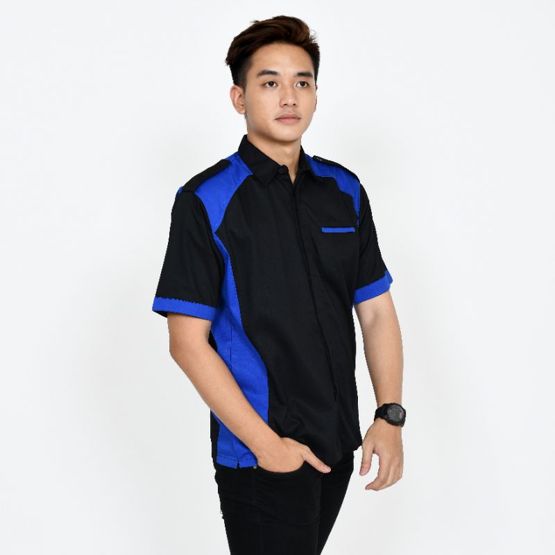 Baju kerja tangan panjang murah/Custom baju kantor/kerja/karyawan kantor/karyawan swasta/baju custom bordir/kemeja kerja harian/segampang karyawan rumah makan/restoran dan lain lain