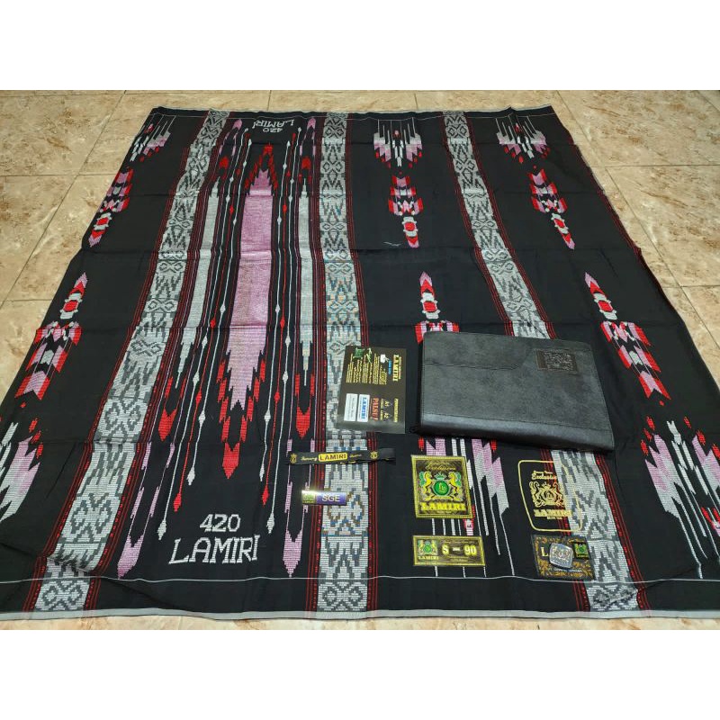 SARUNG LAMIRI MOTIF SGE FULL SUTRA 420 JAHIT TENGAH TERMURAH TERLARIS