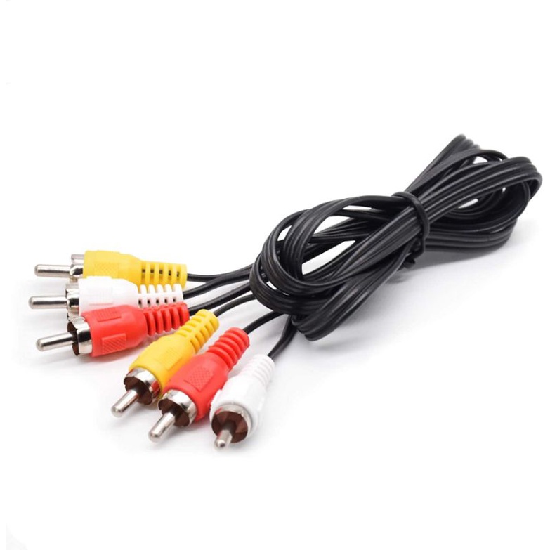 KABEL VIDEO JACK RCA TO RCA 1METER / KABEL 3RCA TO 3RCA