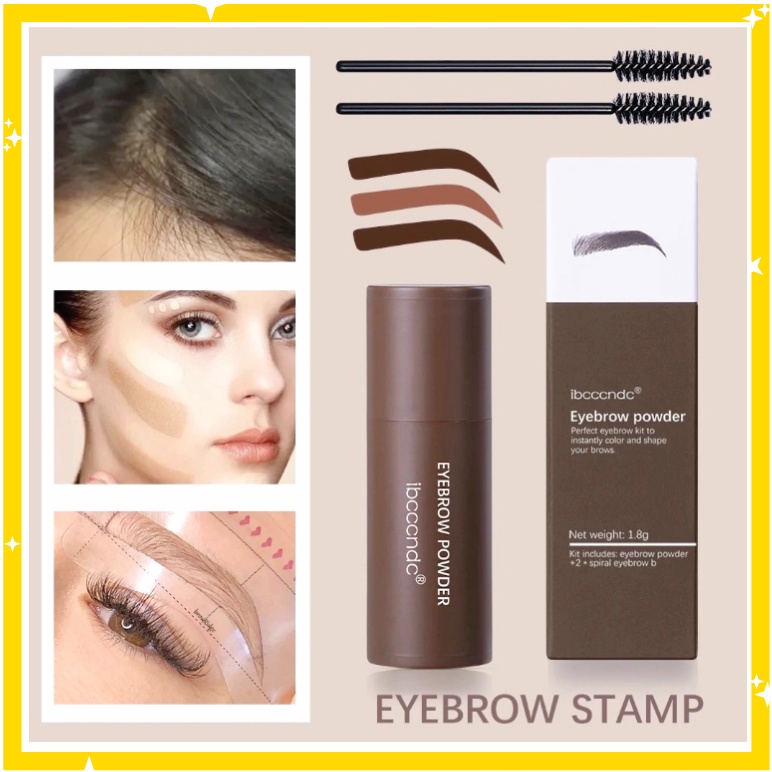 Free 10 Cetakan Alis Eyebrow Stamp Powder Instan Alis Stempel Ibcccndc Waterproof XX055