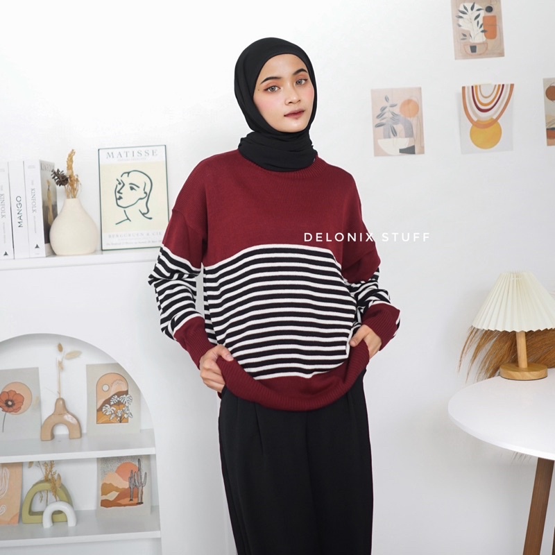 DELONIX | Fanza stripe knit sweater