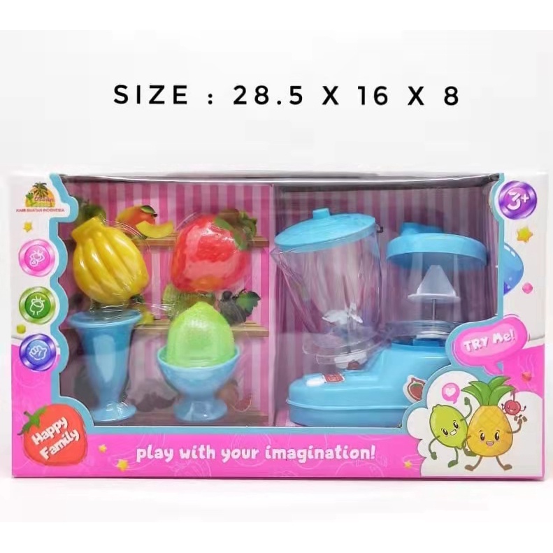 Mainan Anak Blenderan Jus Buah Dan Gelas Pakai Baterai/Jus Buah Little Juicer Aneka buahh