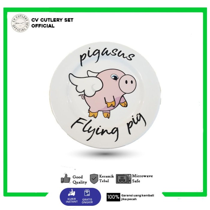 CUSTOM ORDER : PIRING MAKAN MELAMIN UNTUK - SOUVENIR - PROMOSI USAHA