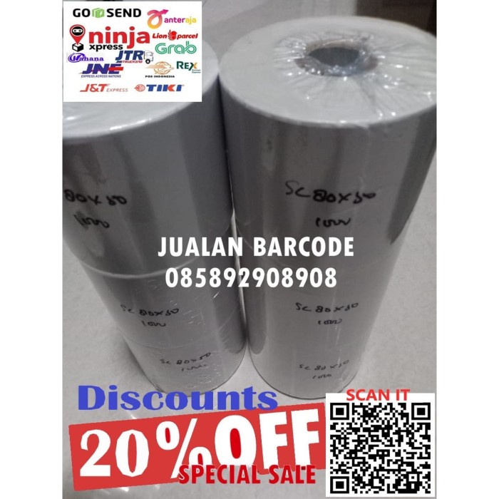 

STIKER LABEL SEMICODE 80 X 50 1LINE 1000 PCS