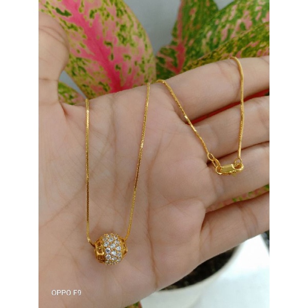 kalung  perak asli 925 lapis emas 22karat