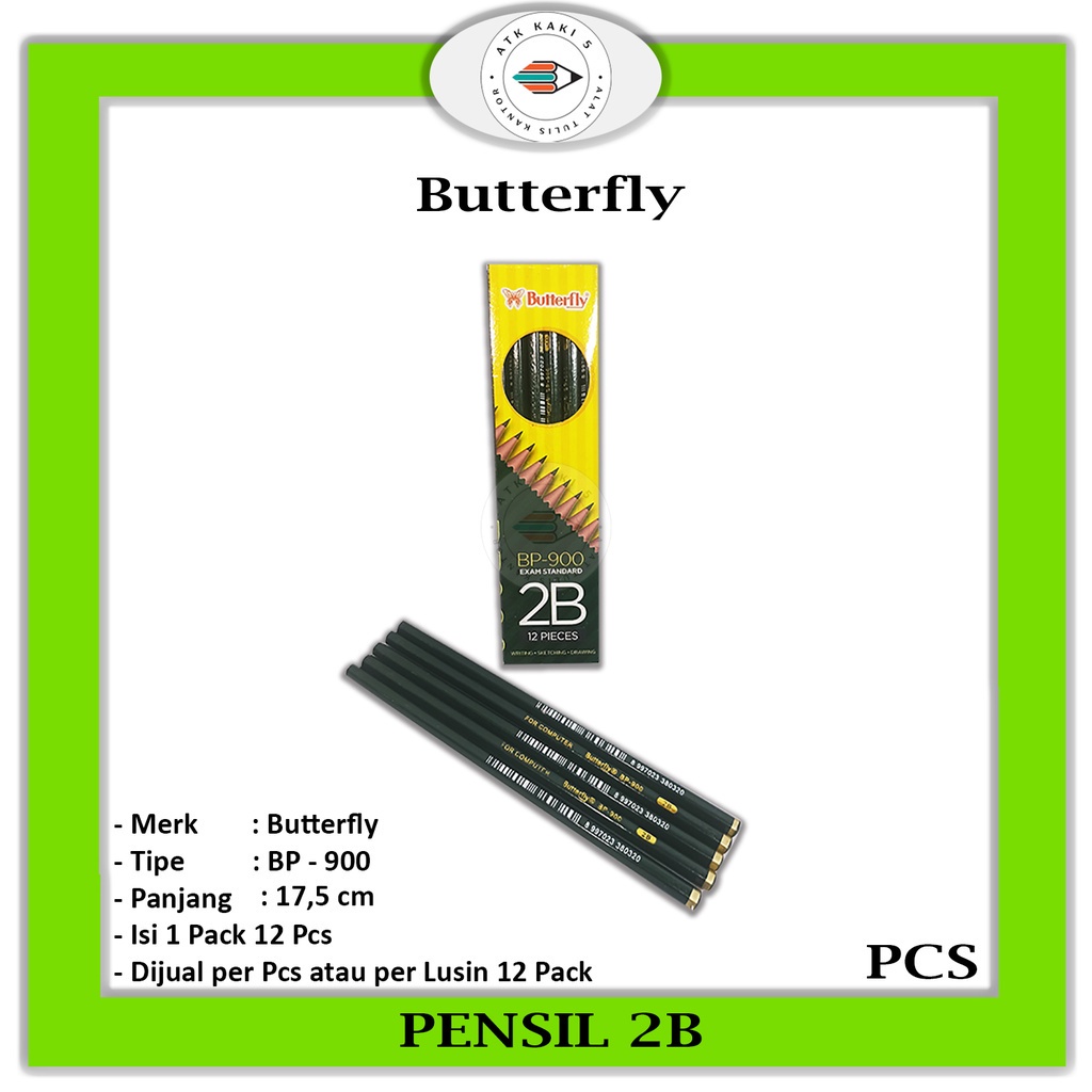 

BUTTERFLY - Pensil 2B - BP 900 - Lusin