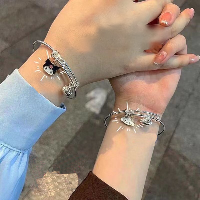 Gelang Mutiara Desain Laurel Dog Butterfly Bell Adjustable Untuk Pria Dan Wanita