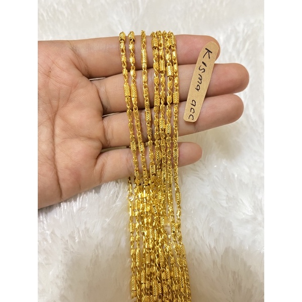 kalung bambu mirip emas 24k