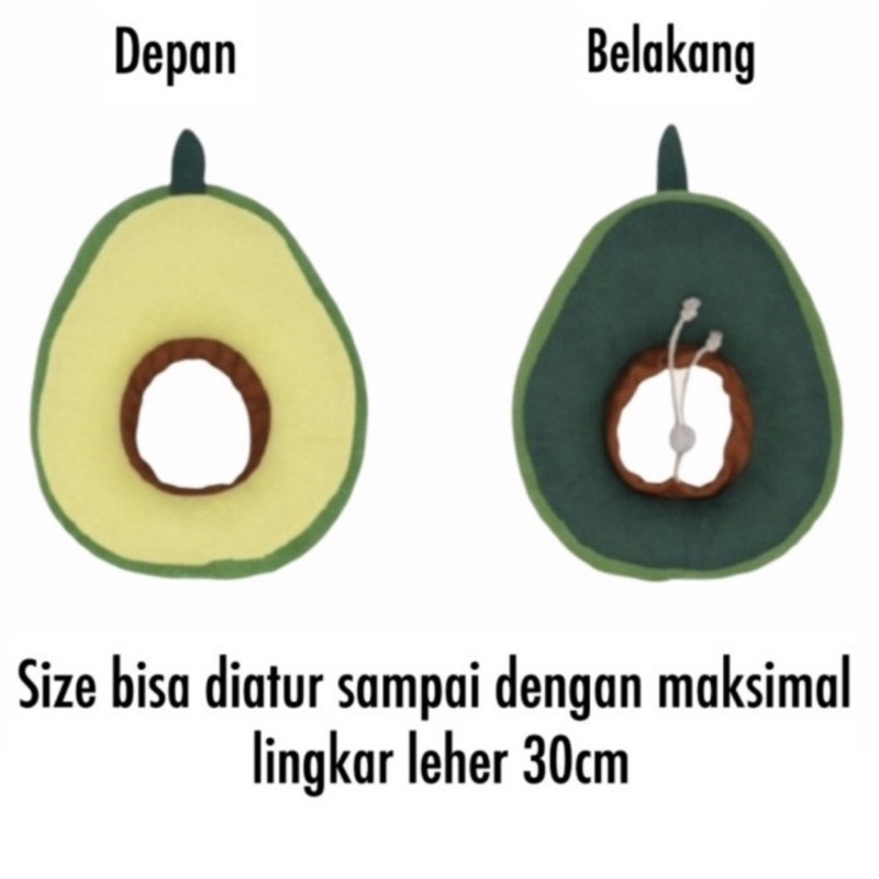 Pet Cone Collar Boneka bentuk Avocado