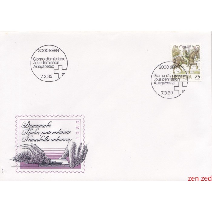 

A613 Prangko Swiss FDC 1989 Post & Philately 1 Pcs