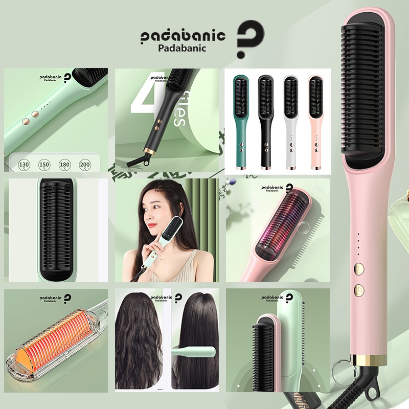 hair dryer Catok Sisir 2in1 pengering rambut Catokan Rambut  Hair Straigtener Curler 2in1