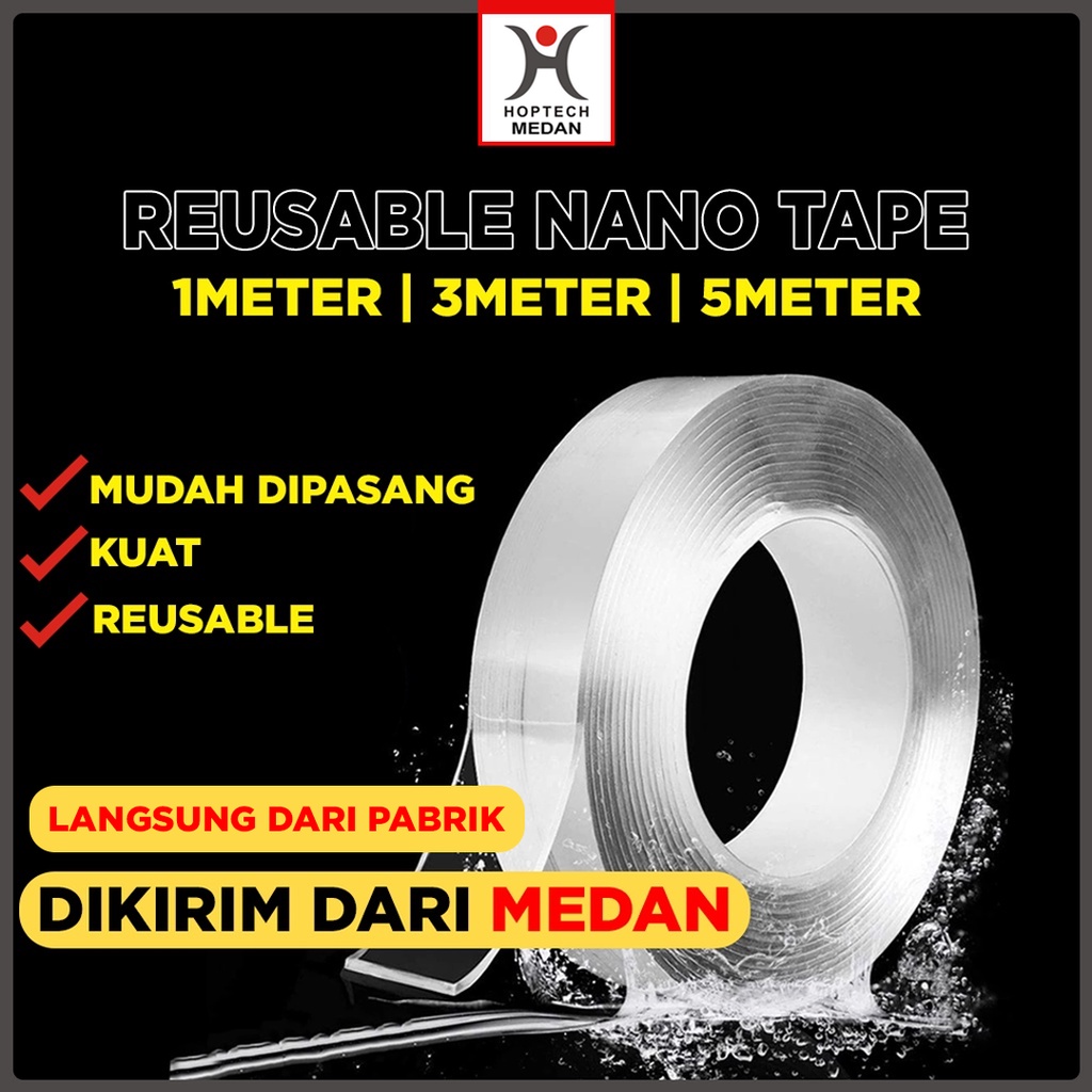 Nano Double Tape / Double Tape / Selotip Isolasi Bening Multifungsi DOUBLE TAPE