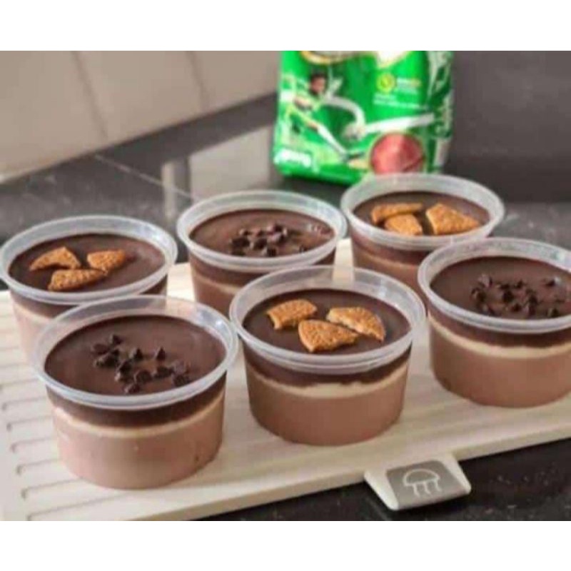 

puding Milo coklat