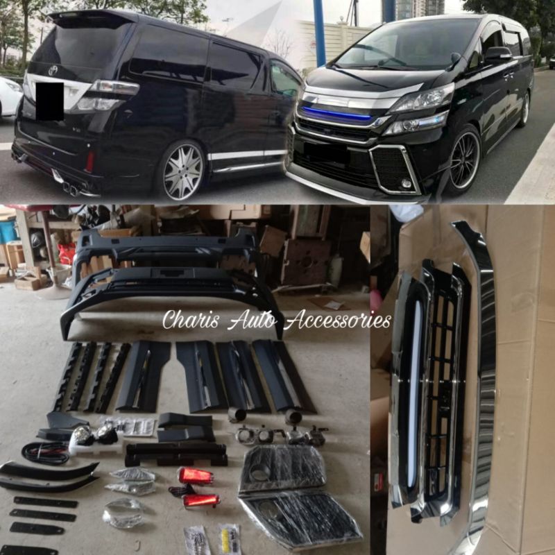 BODYKIT VELLFIRE 2008 - UP UPGRADE TO FACELIFT ANH 30 LOOK ORI IMPORT