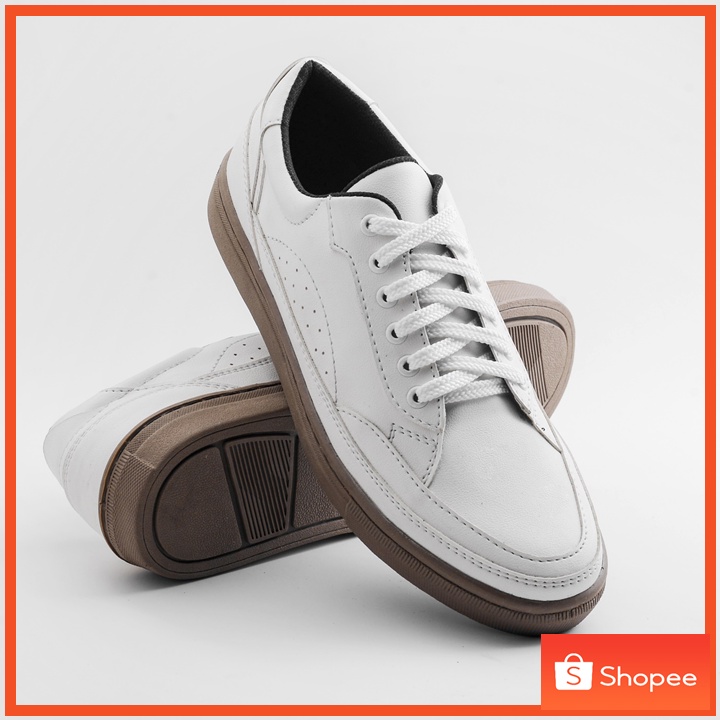 JOSE WHITE GUM - Sepatu Sneaker Sniker Sneker Pria Casual Original