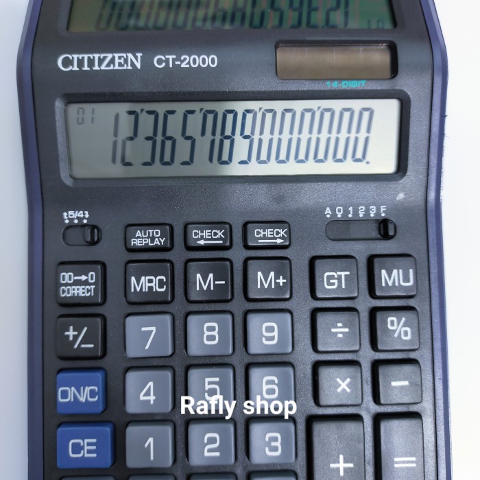 

kalkulator citizen 2 layar CT 2000