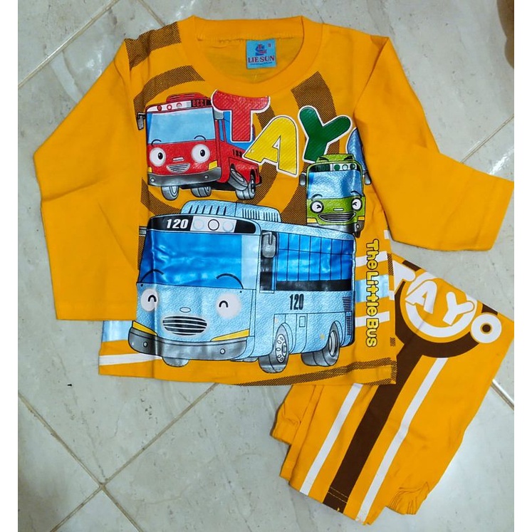 BAJU SETELAN ANAK UNISEX LAKI-LAKI / PEREMPUAN MOTIF KARTUN MOBIL/SETELAN BAJU ANAK ANAK MOTIF MOBIL / PIYAMA ANAK LD32