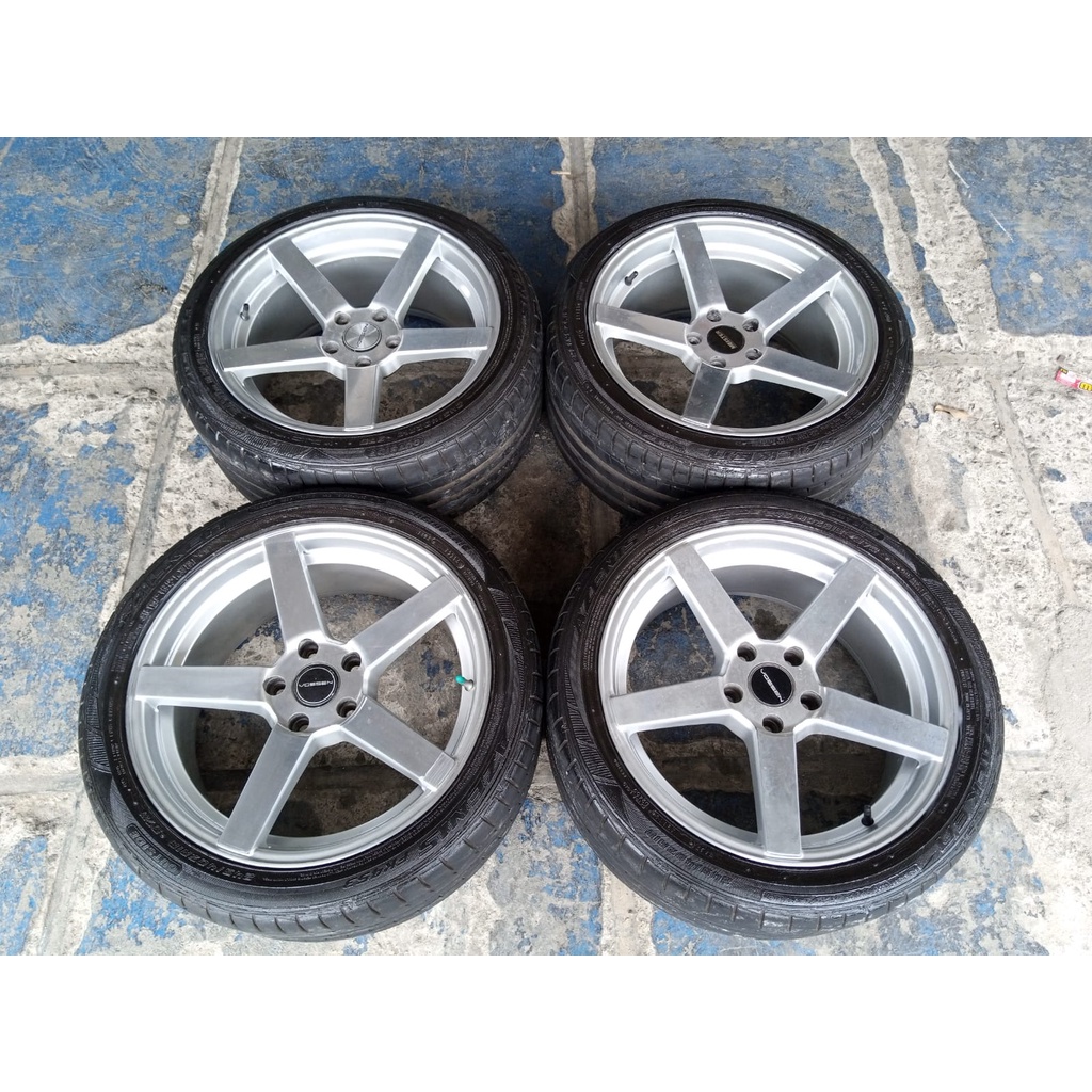 velg mobil bekas vosen ring 18x8 lubang 5x114 seken bekas murah plus ban 245 40 seken