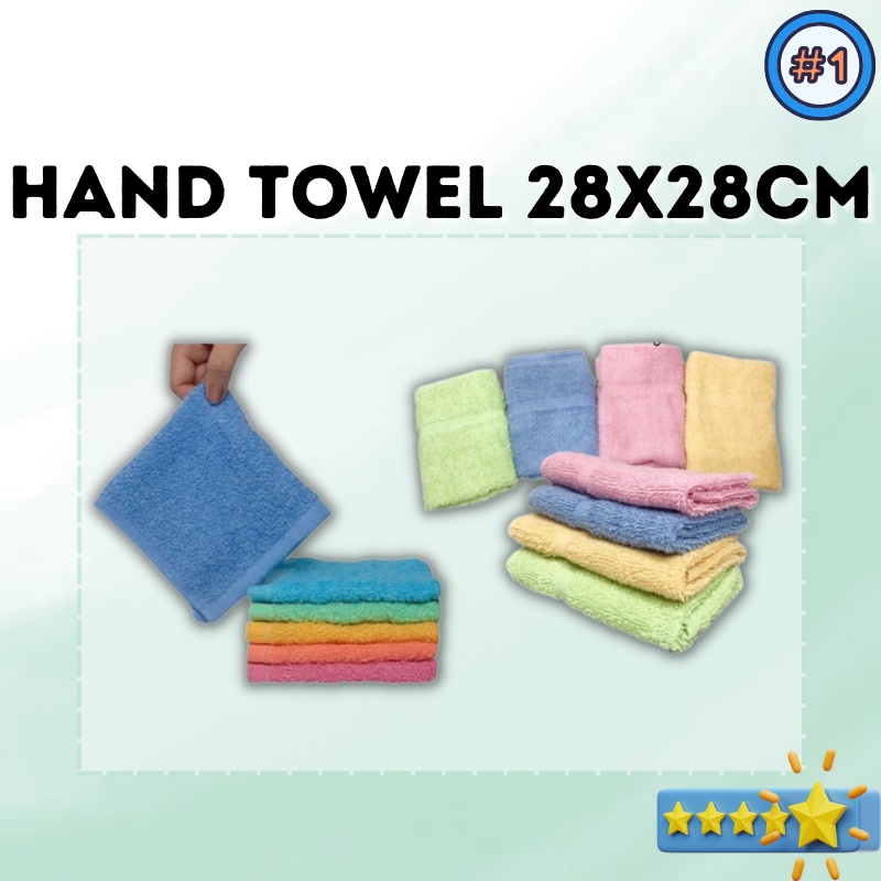 Cotton Hand Towel ( Handuk Tangan ) Ukuran 28 x 28 cm - Sapu Tangan Handuk