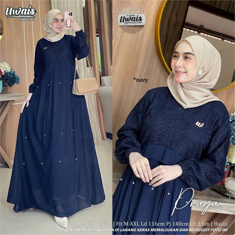 Praya Maxy Ori Uwais Gamis Kondangan Jumbo