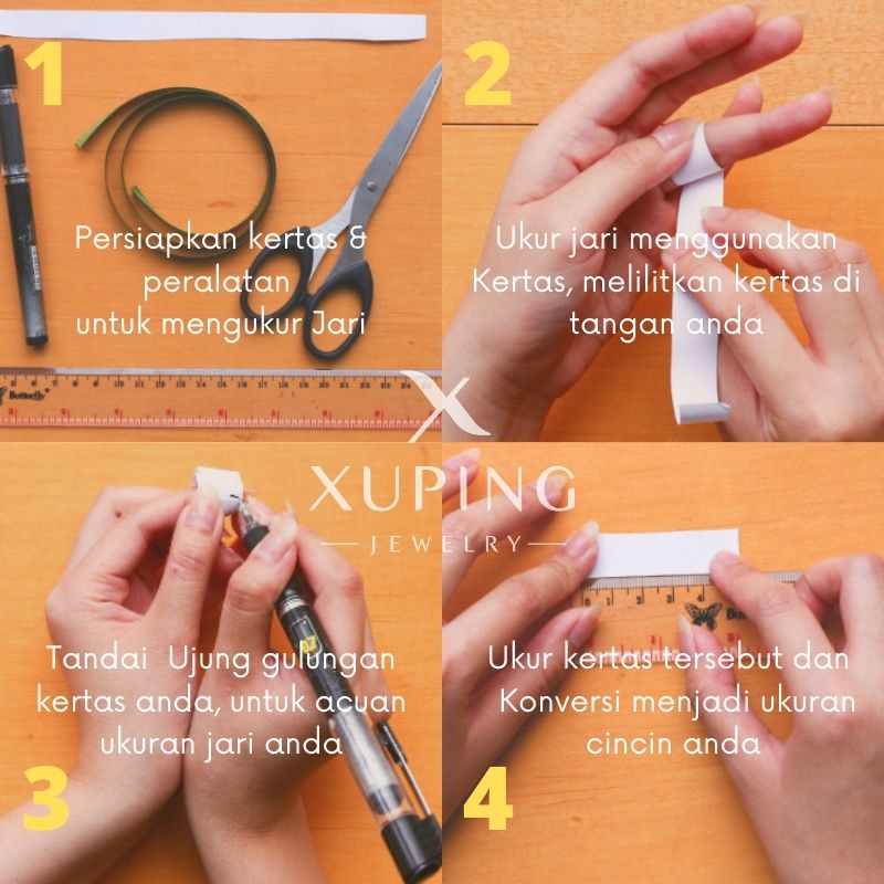 Cincin Xuping Asli Original Tembaga Lapis Emas Perhiasan Aksesoris Wanita Permata Putih Motif Ring Jewelry Mewah Daun Bukan Titanium