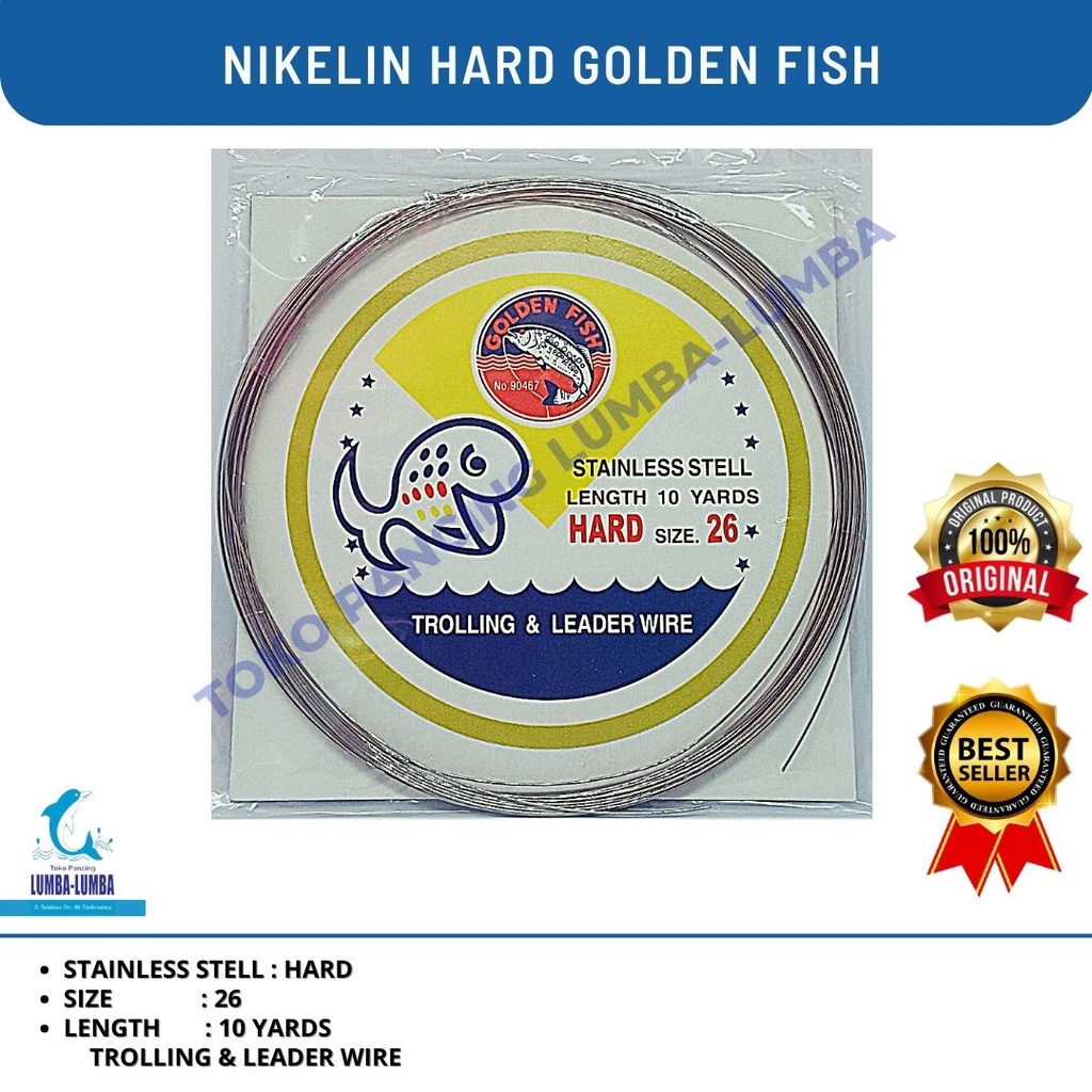 Kawat Nikelin Hard Golden Fish / Kawat Neklin / Leader Wire