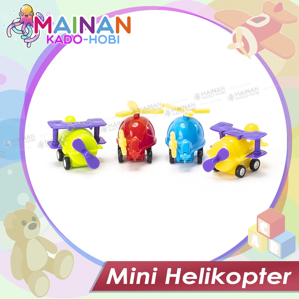 MAINAN ANAK SET MINI DIECAST FLYER PESAWAT HELIKOPTER